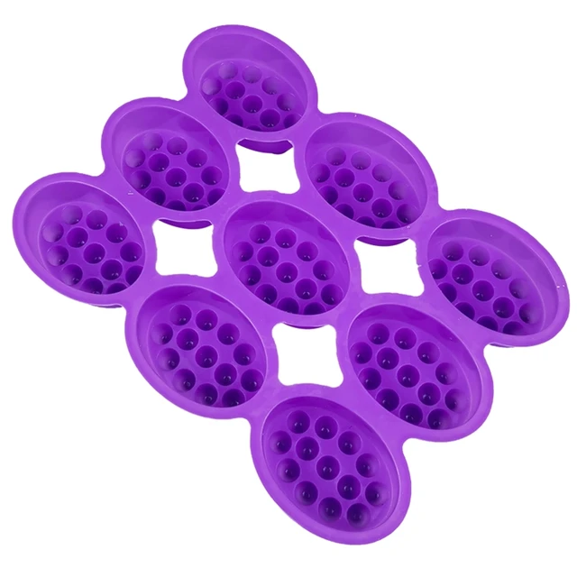 Silicone Soap Molds Oval Massage Bar Shapes Durable Non-stick Silicone Soap  Making Kit For Adults And Kids Easy To Clean - Waffle Molds - AliExpress