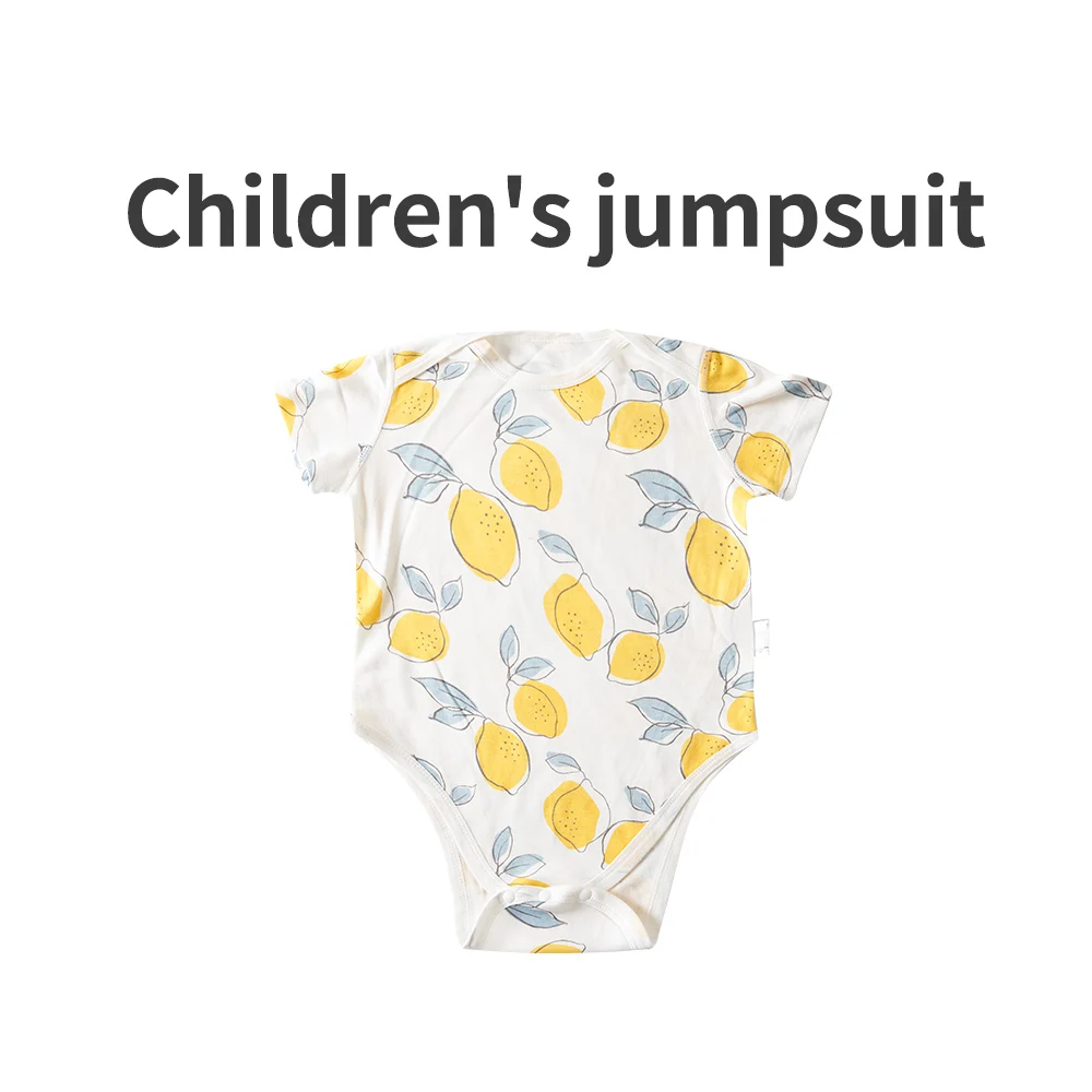 HappyFlute 0-2Y Fresh Pattern Soft Bamboo Cotton Fabric Baby Girl&Boy Short-sleeve Jumpsuit Baby Romper Summer Newborn Clothes 2