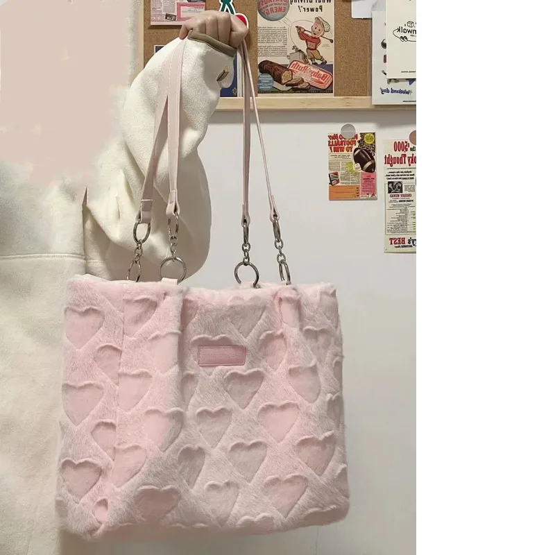 2024 Women's Solid Colored Handbag Candy Love Shoulder bag Fashion Shoulder Cross body bag Large capacity bag new bag bag