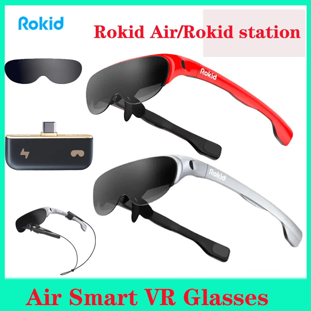 Rokid Air Smart Vr Occhiali Rokid Station Portatile 3D Hd Schermo Gigante Privato 4K + Display Visualizzazione Computer Mobile Cinema Privato