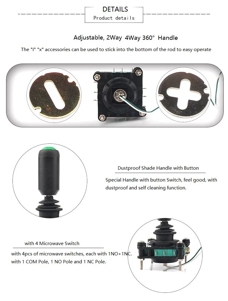 Joystick Switch CV4-YQ-04R2G 2 Direction 4 Direction Universal Direction Rocker Switch Momentary Monolever Switch