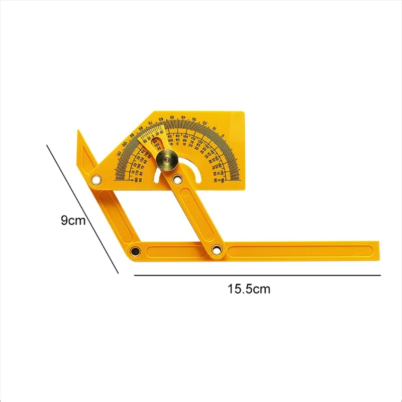 

Precise Protractor for Measuring Inner/Outer Angle, Portable 0° to 180° Plastic Protractor, Woodworking Measurement Tools for 1