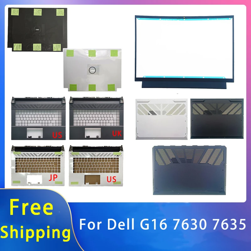 

New For Dell G16 7630 7635 ;Replacement Laptop Accessories Lcd Back Cover/Palmrest /Bottom With LOGO Black White