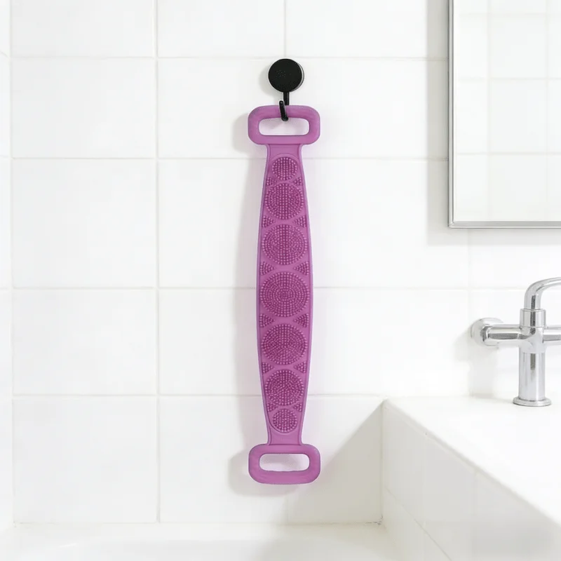 Double-Sided Silicone Back Scrubber for Exfoliating and Skin Cleansing