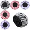 Shower Cap Terry Cloth Lined EVA Exterior Reusable Triple Layer Waterproof Large Bath Hair Cap for All Hair Hotel Shower Caps 2