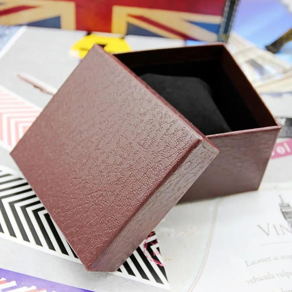Watch Storage Box Watches Storage Box Faux Leather Wrist Watches Display Holder Solid Color Jewelry Organizer Case Gift