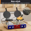 Waffle Maker Machine with 550℉Heating and Timer Control,7'' x 8'' Large Egg Pancake Double-sided Egg Waffle Maker with Nonstick, 4