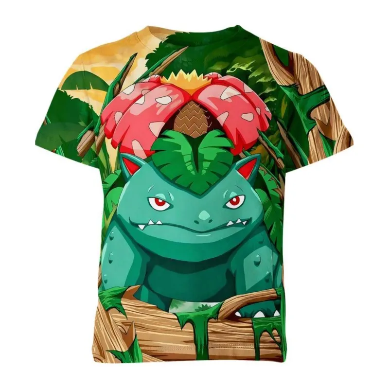 

Pokemon Cosplay Costume Summer Men New Boys And Girls 3D Printing Pikachu Round Neck Ventilate T-shirt Gifts For Children