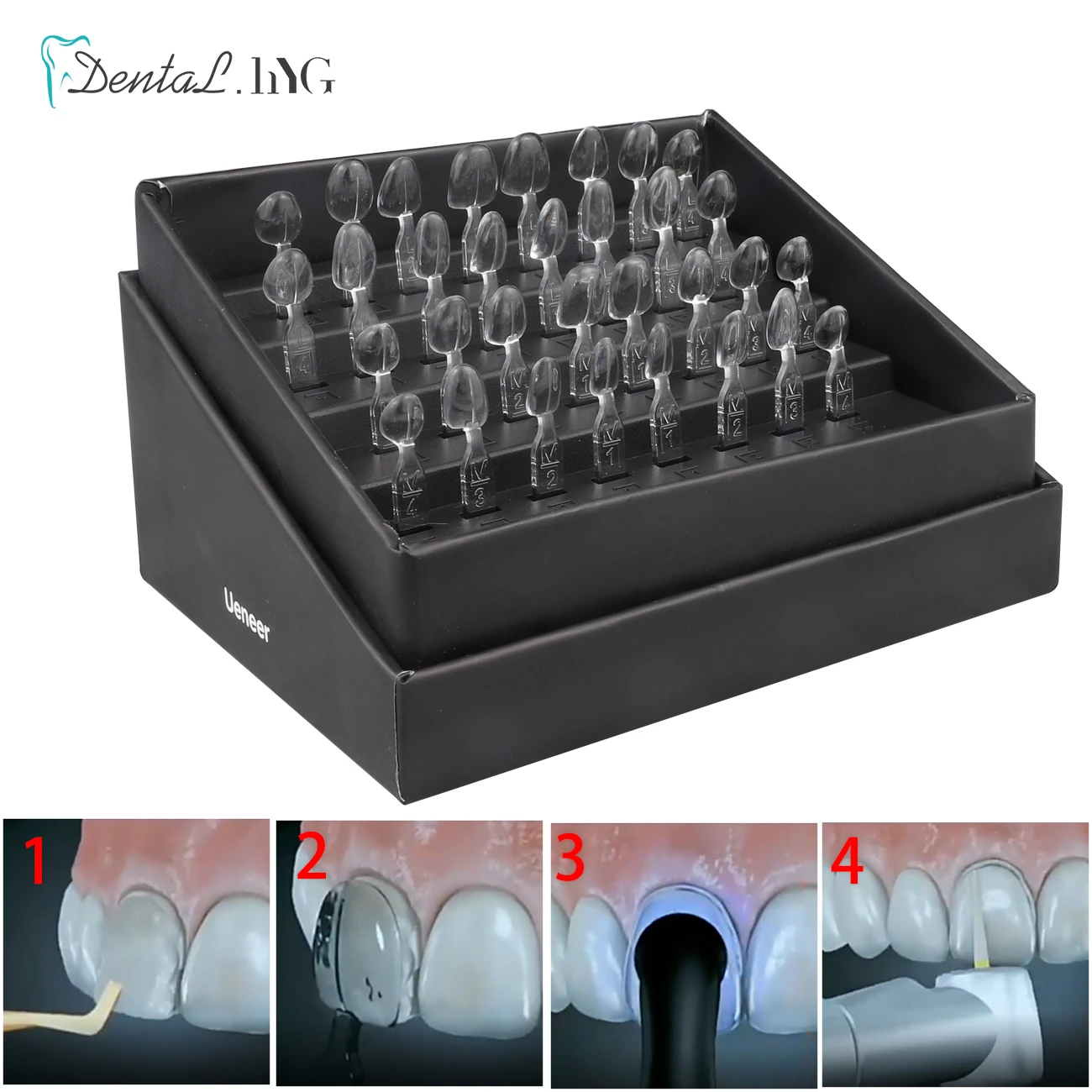 32pcs/set Dental Veneer Mould Kit Composite Resin Mold Light Cure