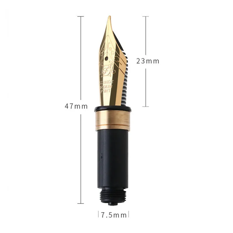 Size 5, 6 German SCHMIDT/BOCK gold-plated/silver fountain pen nib EF 0.38mm /F 0.5mm Nib Stationery Office Supplies Writing Pen 3