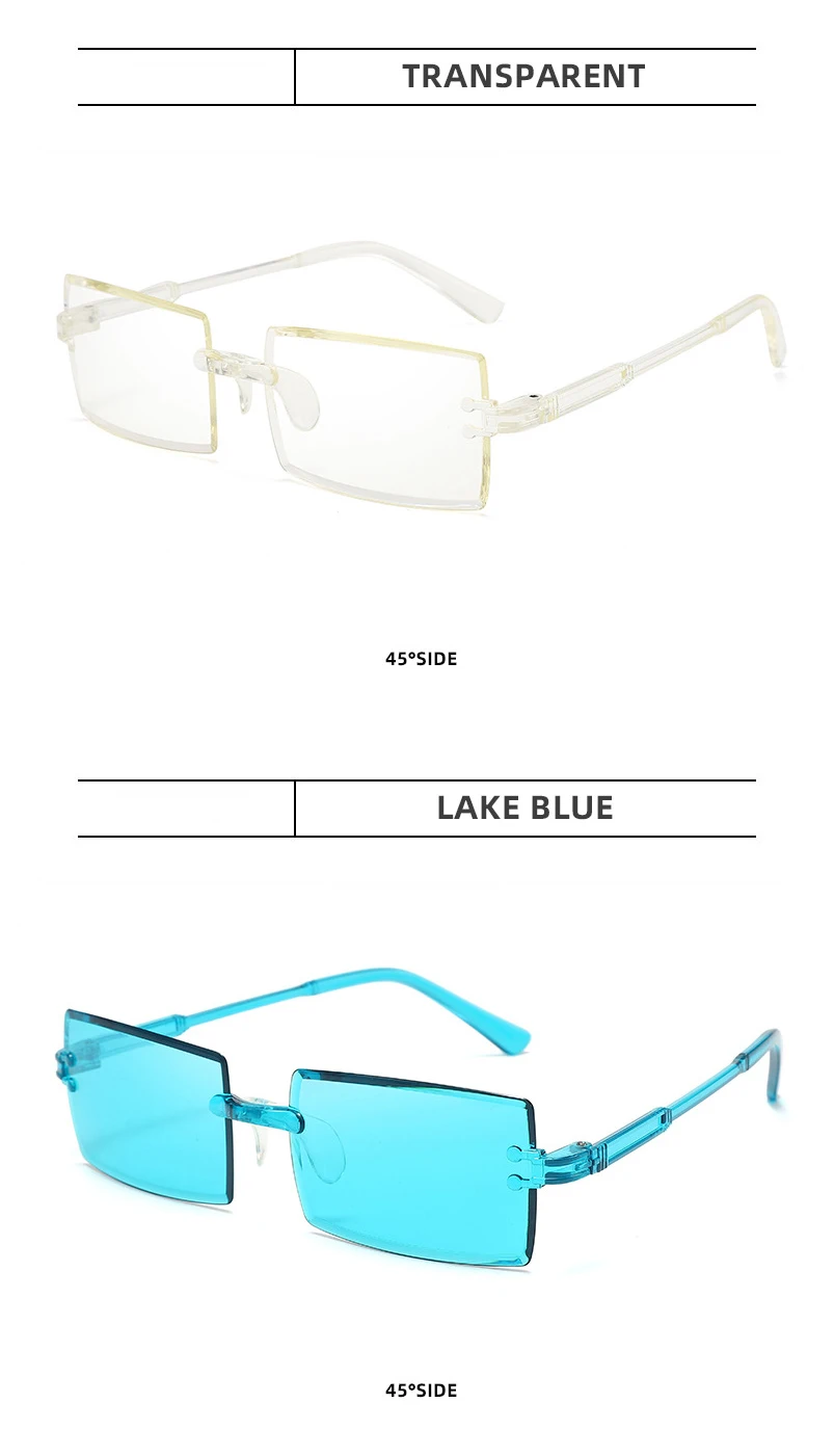 Fashio Vitage Suglasses Wome Rimless Frameless Rectagle Shades Gradiet Brad Summer Travelig Su Glasses for_voghion.com