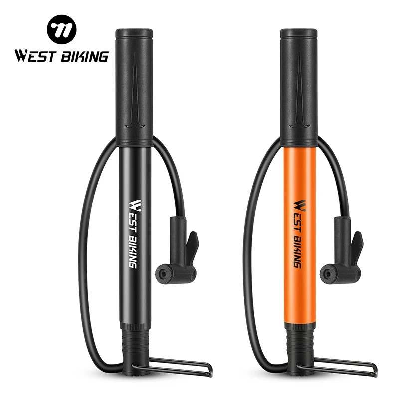 WEST BIKING Bike Pump Aluminum Alloy Bicycle Hand Air Pump Ball Tire Inflator Schrader Presta Valve MTB Road Cycling Pump