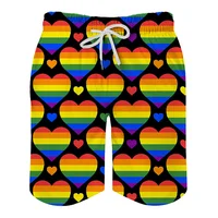 New 3d Print Rainbow Ducks Beach Shorts For Men Casual Summer Surfing Board Shorts Quick Dry Swimsuits Swim Trunks Short Pants 2
