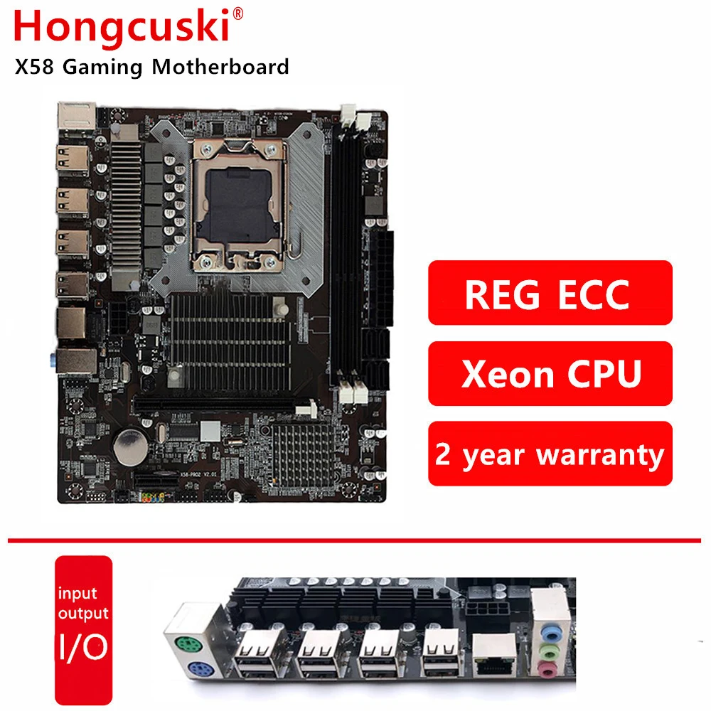 

LGA1366 DDR3 4GB 8GB 16GB Support Xeon L5630 X5650 i7 930 X58 LGA1366 Motherboard ECC REG Six-core CPU Series Spell USB2.0