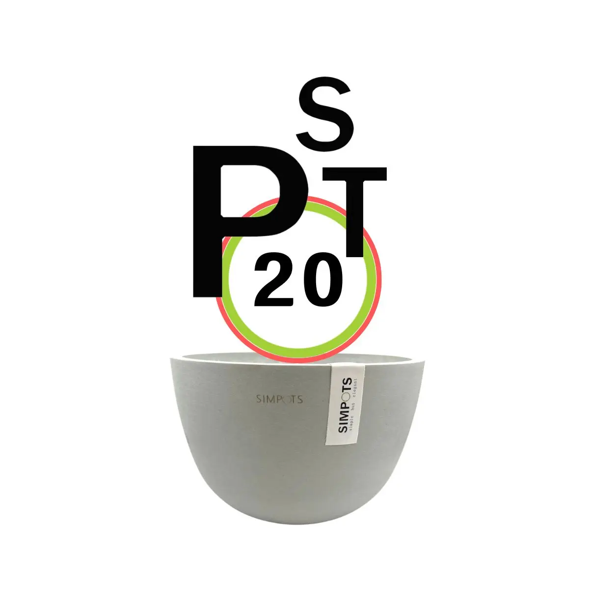 

SIMPOTS Plant Pot White W20CM Bowl Flower Planters Decorative Planters For Plants Low Price ECO Friendly