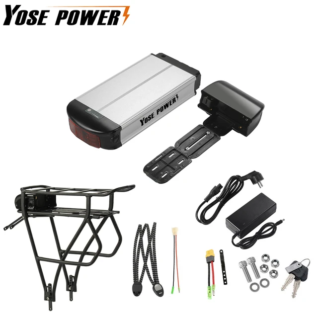 36V 48V Battery Pack Rear Rack Ebike Akku 18650 Electric Bicycle