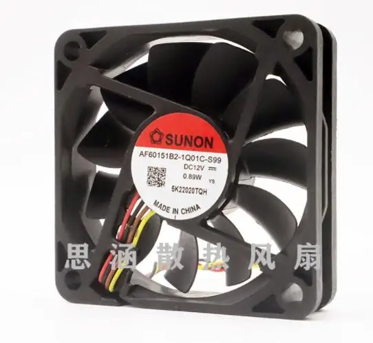 

SUNON AF60151B2-1Q01C-S99 DC 12V 0.89W 60x60x15mm 4-Wire Server Cooling Fan