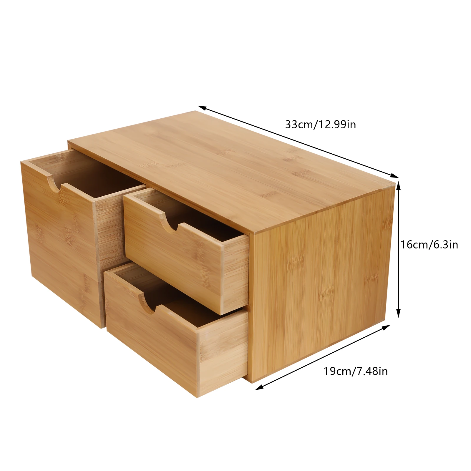 Organisateur de bureau en bambou, mini tiroir de bureau en bambou, boîte de rangement pour bureau et maison, aucun assemblage requis Sd4b98b4416874991a9adda3a85b7f5811