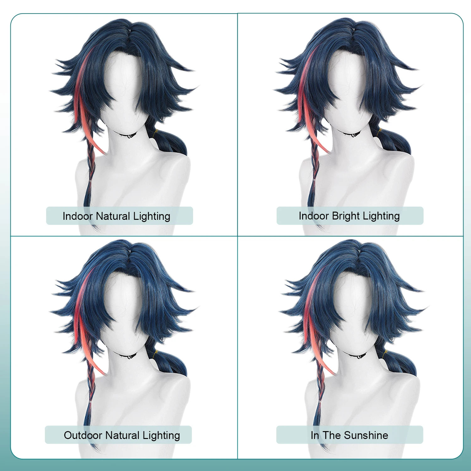 Nijisanji-Inspired Short Synthetic Wig with Bangs for Cosplay Events