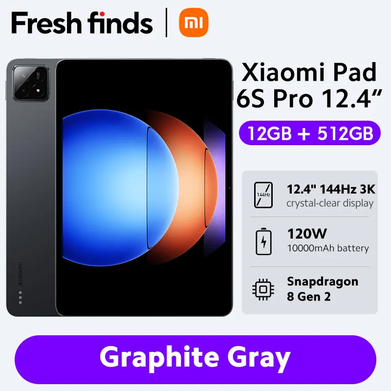 New Xiaomi Pad 6S Pro Global Version 10000mAh Battery 120W