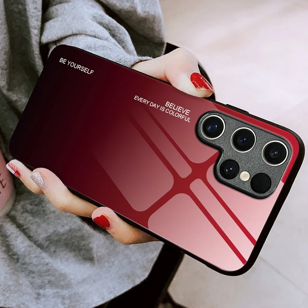 Gradient Tempered Glass Cover - Premium Smartphone Case