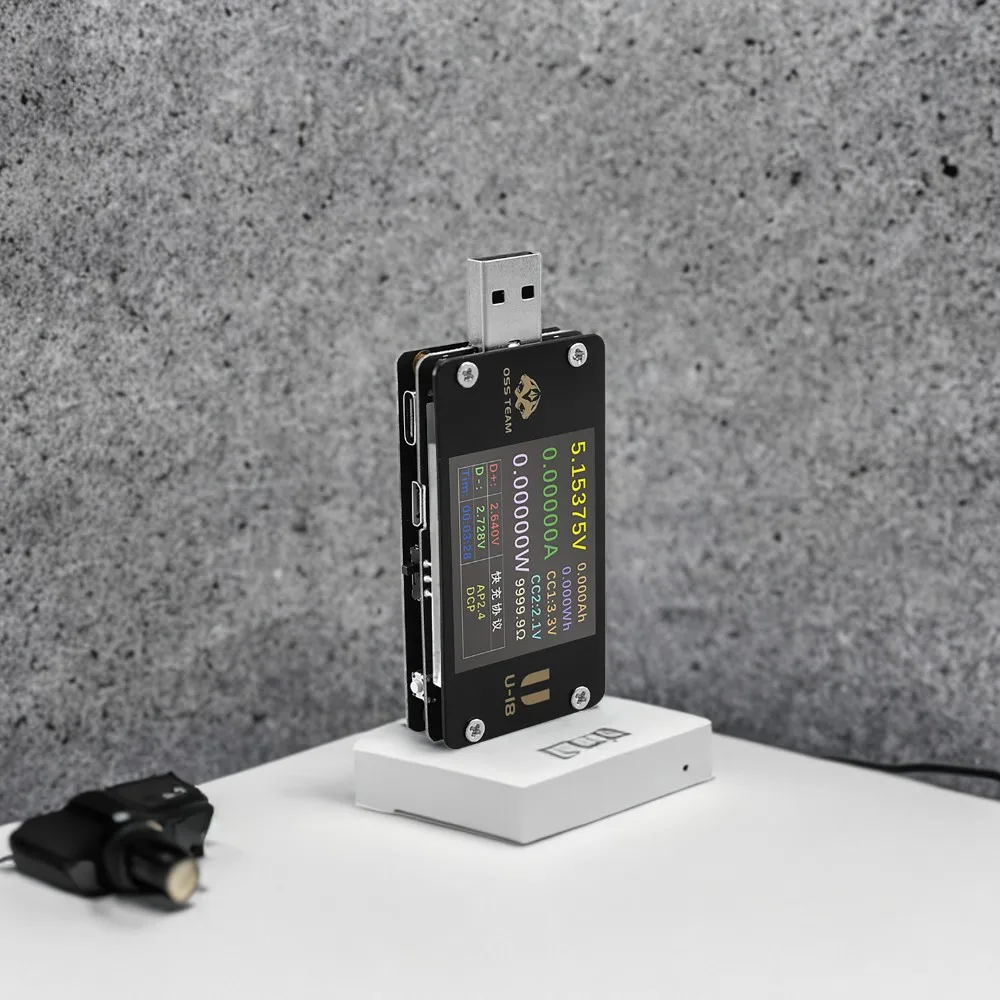 OSS U18 Fast Charging Tester Type-C/USB-A PD2.0/QC3.0 1.77" LCD High Accuracy Vo