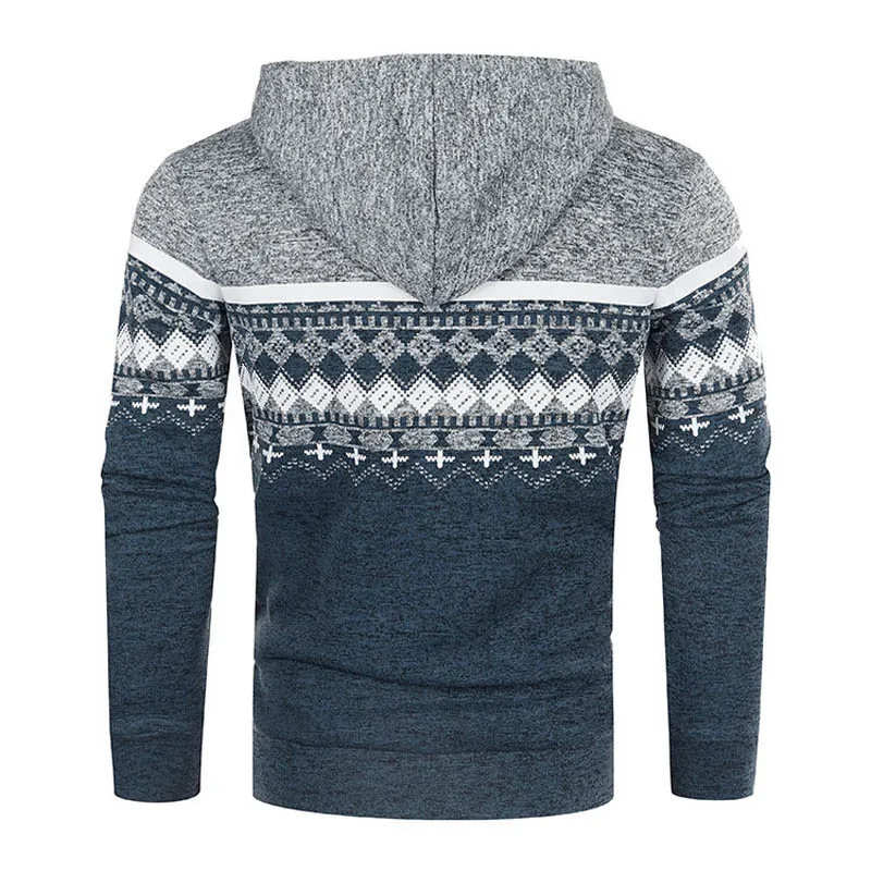 Men's Hoodies Sweatshirts Spring Autumn Casual Long Sleeve Knit Hoodie Men Slim Fit Hooded Zip-up Sweatshirt Hoody Tracksuit Men