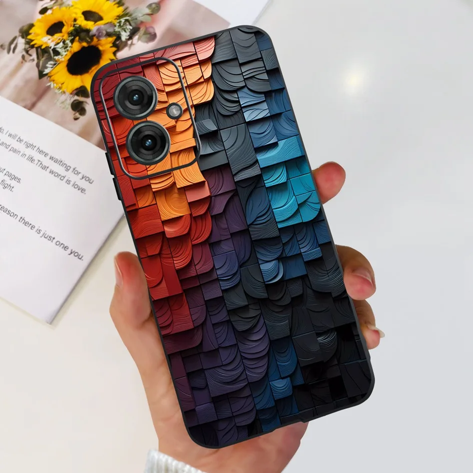 Lovely Cartoon Soft Silicone Back Protective Case Cover - Moto G55 5G