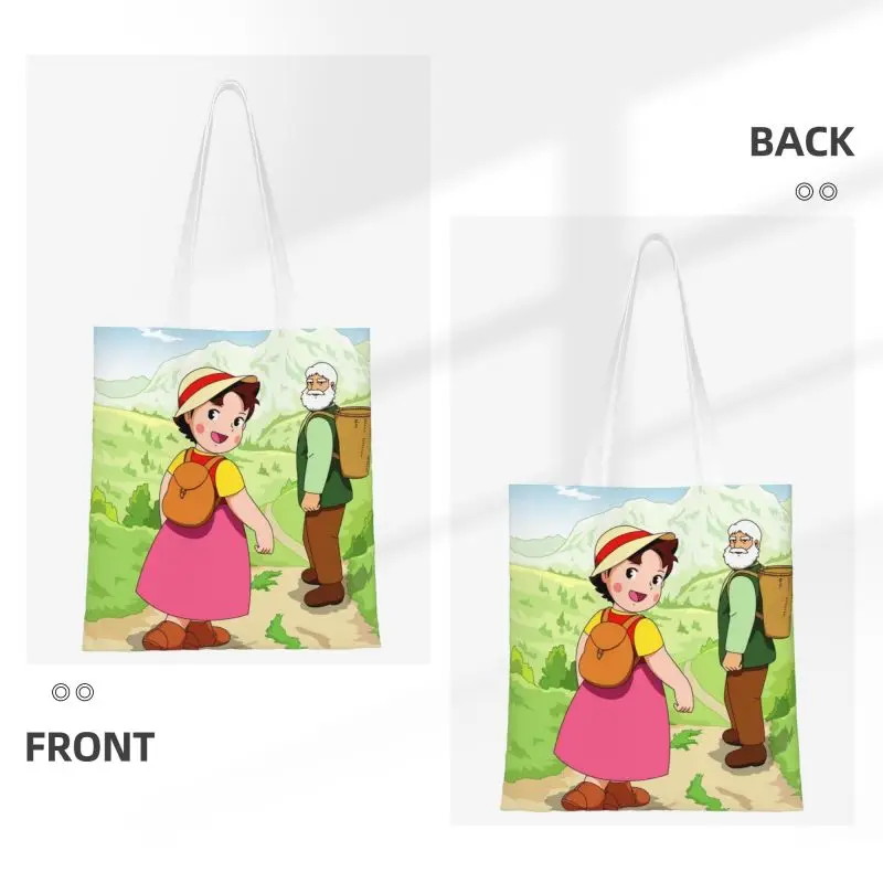 Custom Anime Heidi Girl Of The Alps Shopping Canvas Bag Women