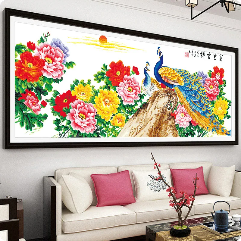 CT-145-Brand new high quality handmade cross stitch multi-jointed flowers