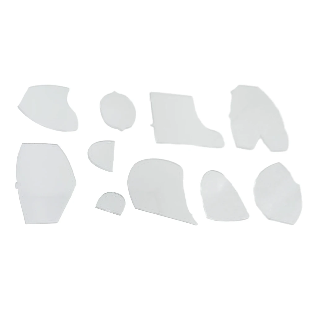 10Pcs DIY Templates Quilting Templates Transparent Practical Sewing Ruler Patchwork Ruler Template Sewing Supplies Accessories