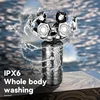 KeMei KM-1523 Portable Mini 7 Blades Alloy Body Full Body Washable 4D Veneer Floating Razor Bald Shaving Machine Metal Shell 3