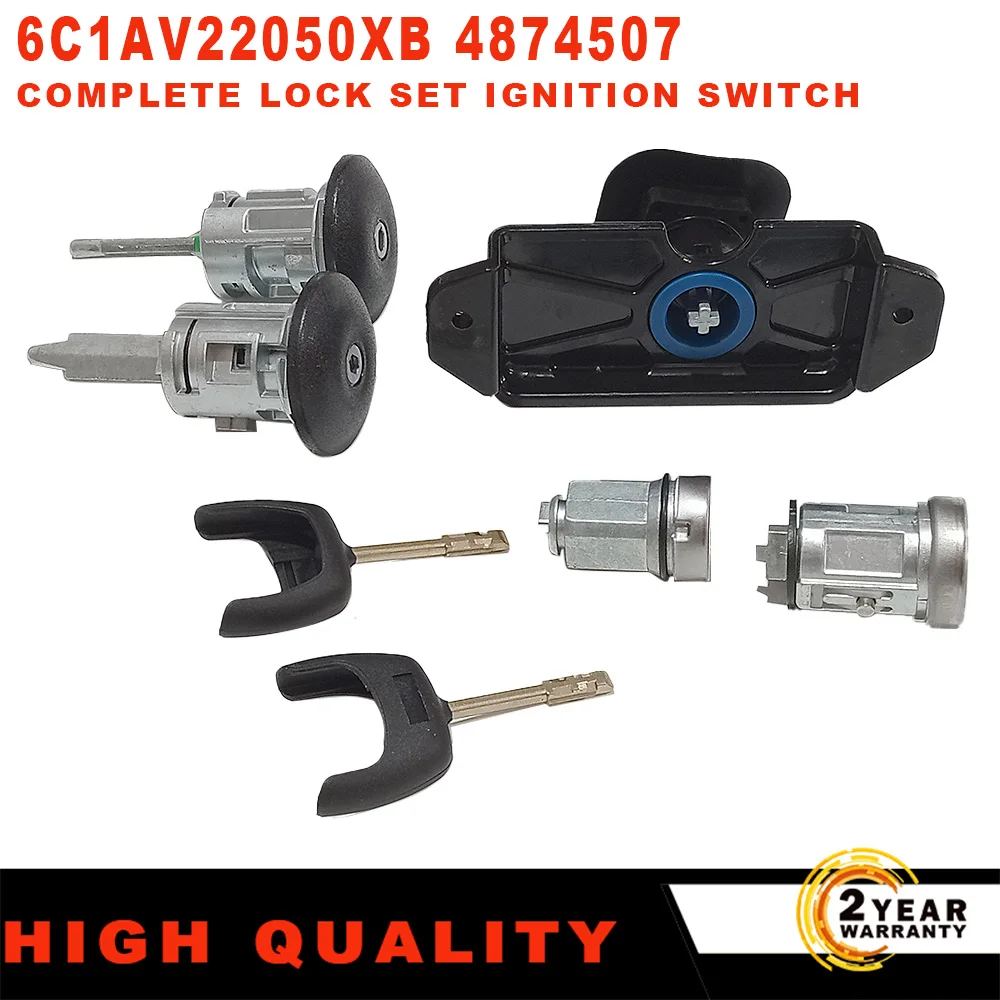 

COMPLETE LOCK SET IGNITION SWITCH LEFT RIGHT DOOR LOCK TRUNK LOCK 6C1AV22050XB 4874508 4874507 FOR FORD TRANSIT MK7 2006-2011