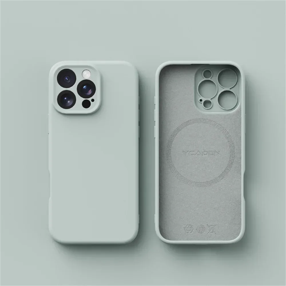 Premium Liquid Silicone Phone Case with MagSafe Compatibility - Smooth Wireless Charging Protective Cover