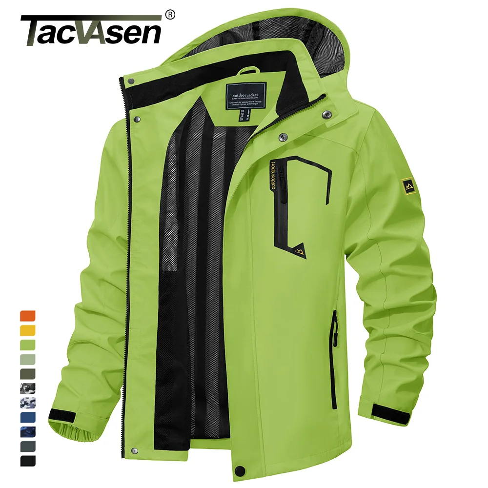 TACVASEN Waterproof Lightweight Jacket Mens Mesh Lined Outdoor Jacket  Windproof Fishing Hiking Jacket Rain Coat Male Windbreaker - AliExpress