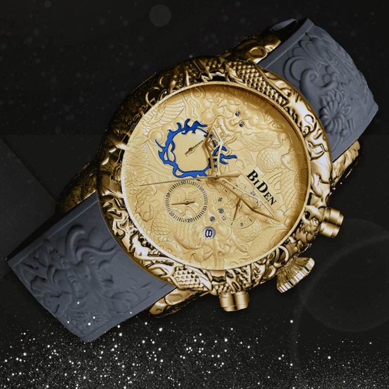 Men's personality fashion watch waterproof calendar multi-function watch holiday gift