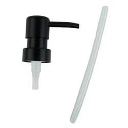Soap and Lotion Dispenser Pump Head, Round ABS Nozzle (Matte Black)