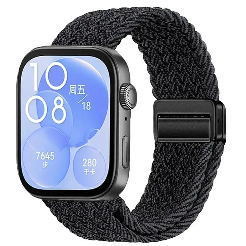 Magnetisches Nylon-geflochtenes Schlaufenarmband für Huawei Watch Fit 4 Fit 4 Pro Fit 3 Armband Armband für Huawei Watch Belt Correa – Detail 15