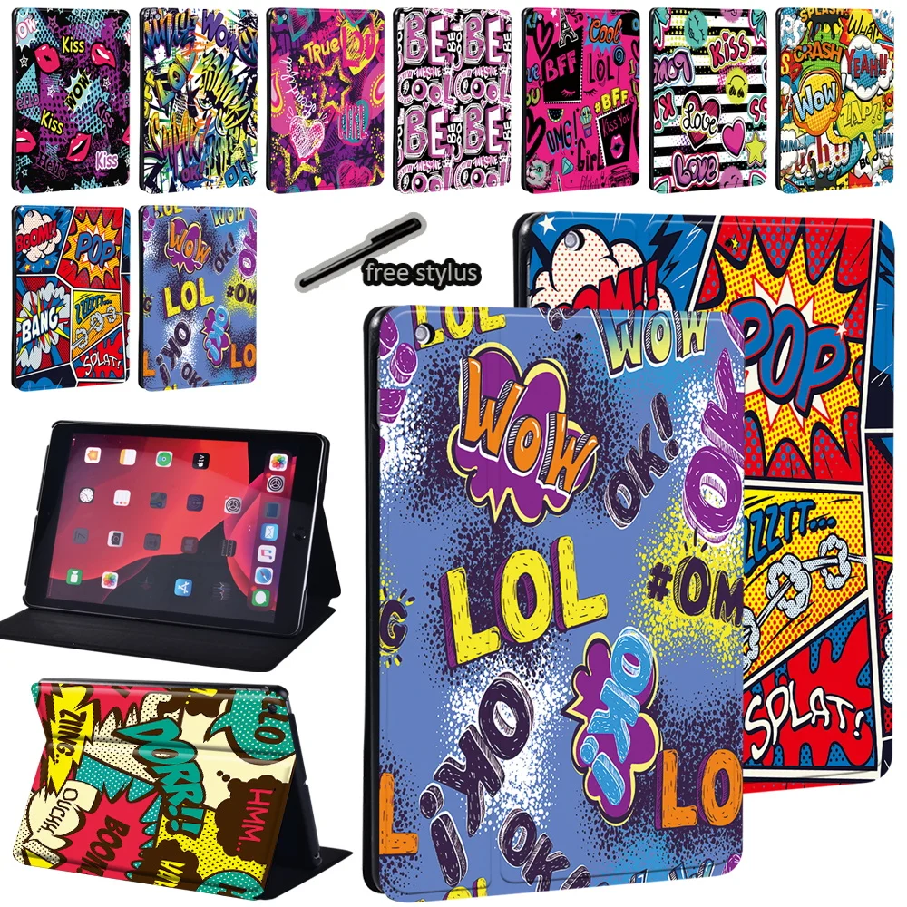 

For Apple IPad Air 5/IPad Pro 11/Mini 6/Air 1 2 3 4/IPad 2/3/4/5th/6th/7th/8th/9th/Mini 1/2/3/4/5 Graffiti Art Print Tablet Case