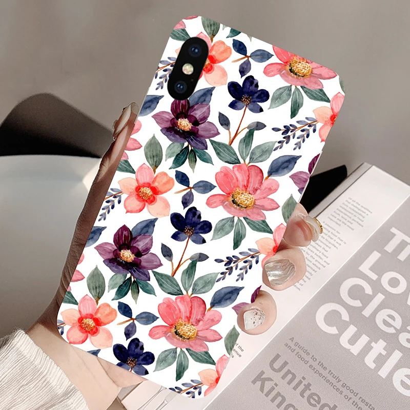 Чехол с цветочным рисунком для Xiaomi Poco X3 NFC M3 M4 Pro 5G F3 F1 Mi 11T 11i 11 Lite NE Note 10 9 8 10T A2 A3 Max 3 2