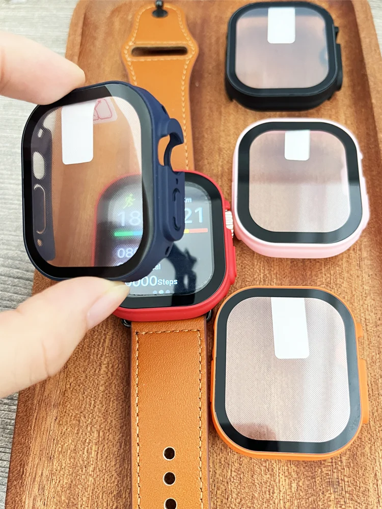 Premium HD Tempered Glass and Protective Case for 49mm Apple Watch Ultra Series
