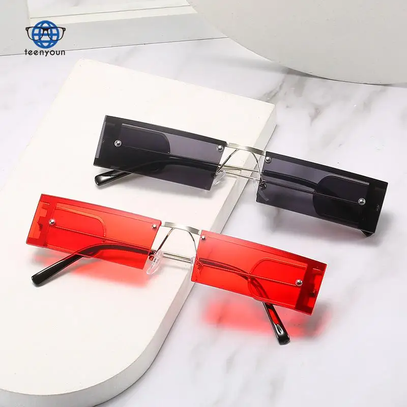 

Teenyoun 2022 New Punk Square Punk Side Lenses Small Square Retro Shades Women Sunglasses Sun Glasses