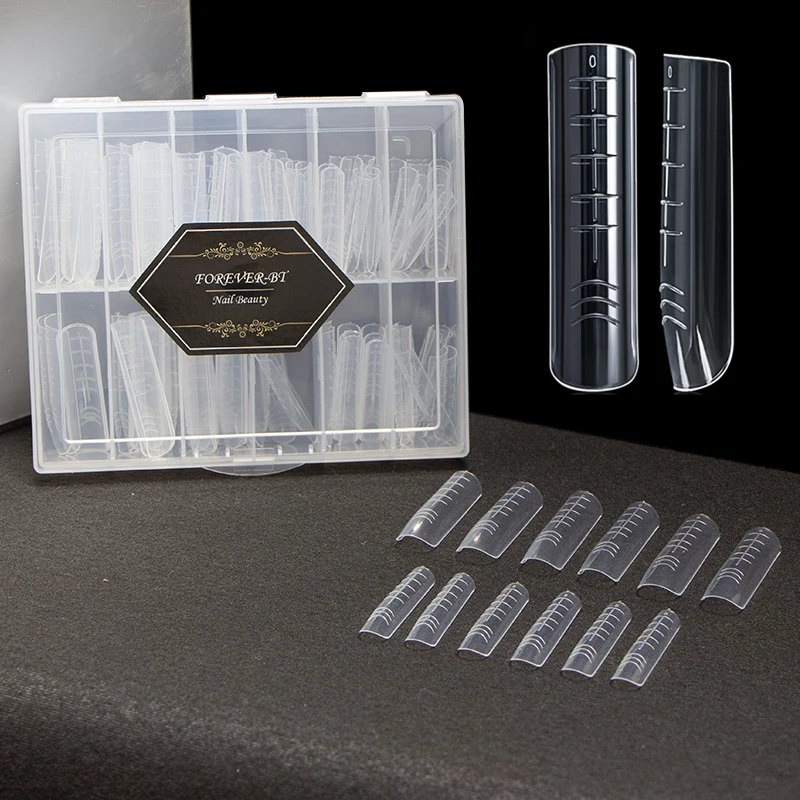 120Pc Dual Forms Quick Extension Mold Per La Costruzione Di Poli Uv Extension Gel Form Riutilizzabile Nails Mold Manicure Tips