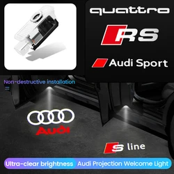 Led Projector Lamp Ghost Shadow Car Door Welcome Light For Audi Sline Quattro A1 A3 A4 A5 A6 A7 Q3 Q5 Q7 A8 SQ5 R8 B5 B6 B8 C5