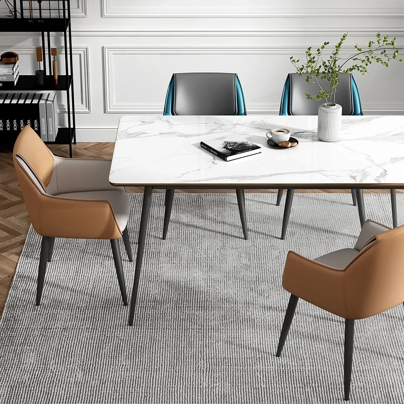 4 Colors Nordic Home Restaurant Dining Chair Backrest Modern Minimalist Home Furniture Chair Kitchen Soft Bag Dining