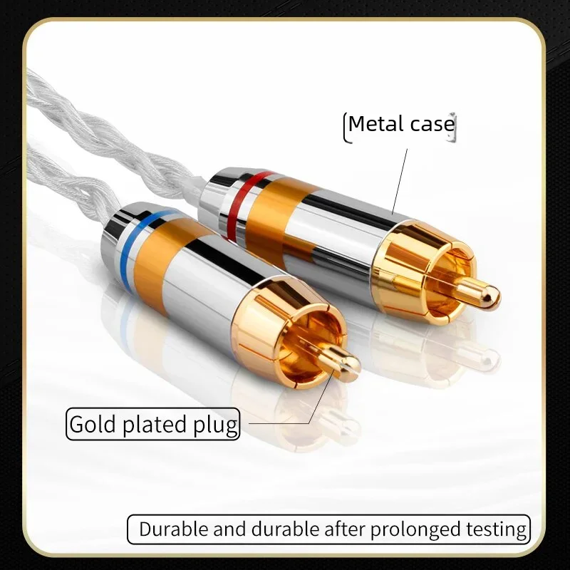 Yyaudio-tipo c para Cabo de Áudio Rca Alto-falante Amplificador Huawei Sumsung Xiaomi Lightning para 2rca Splitter - Image 5