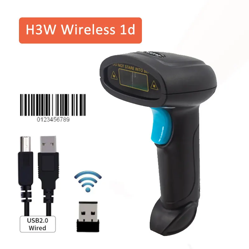 Holyhah A30D Wireless Wired Barcode Scanner Bluetooth Handheld Barcode Reader 1D 2d Laser QR Code Reader Desktop Scanner