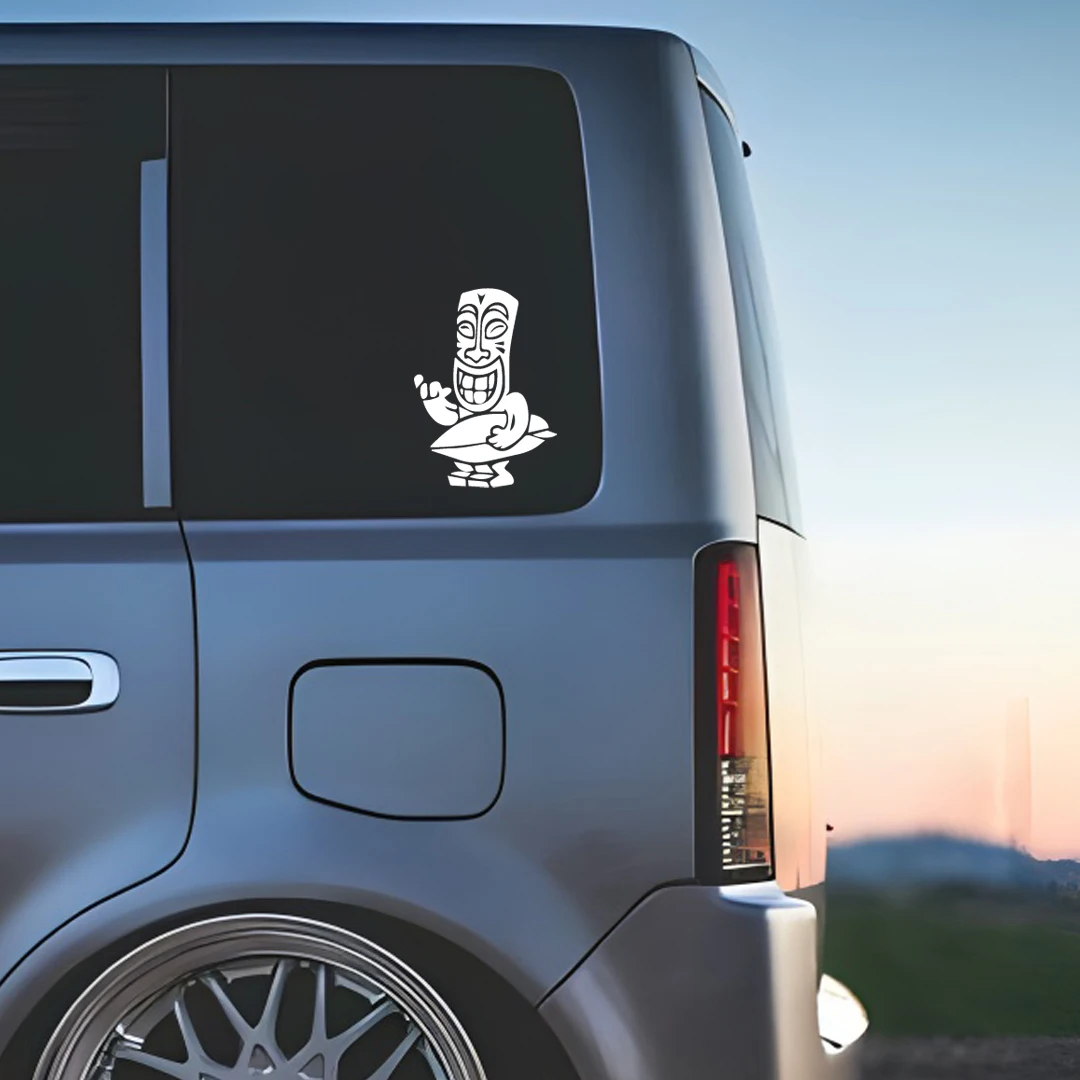 Surf Hawaii Style Waterproof Car and Motorcycle Exterior Decal - Funny Character Sticker