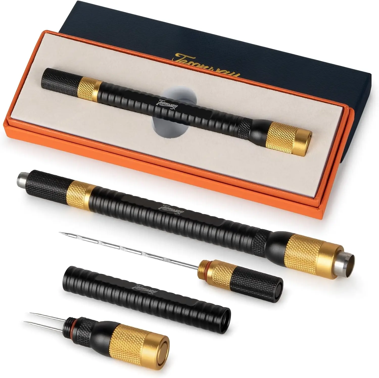 4-in-1 Cigar Draw Enhancer Tool Kit With Cigar Punch Tool Twin Nubber Stainless Steel Double End Punch cigar tools