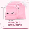 A15F-50 Pieces Eyelash Aftercare Bags Plastic Makeup Bags Toiletry Makeup Pouch Cosmetic Travel With Drawstring 6